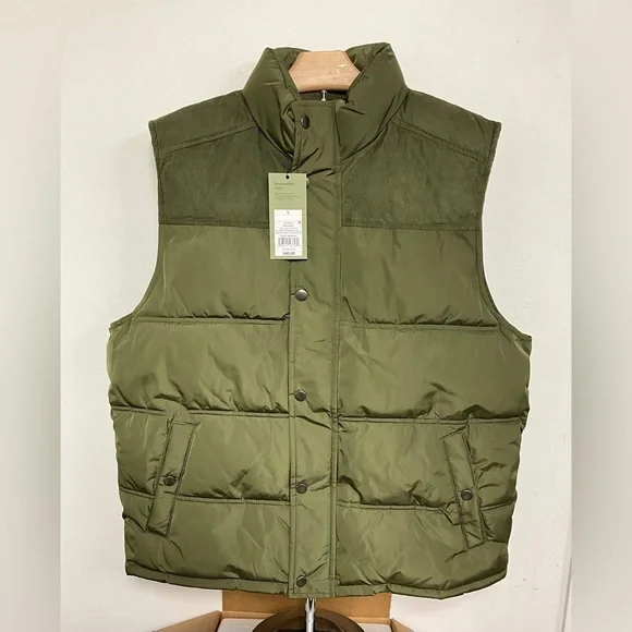 Goodfellow & Co Olive Green Puffer Vest - Picture 1 of 11